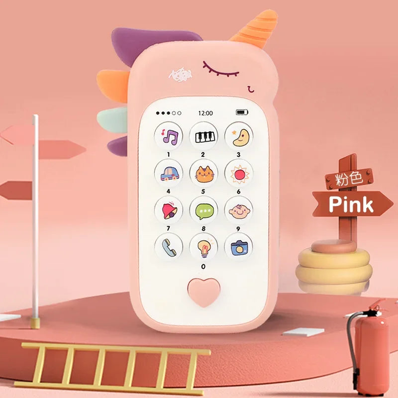 Baby Mobile Phone Toy Simulation Music Sound Telephone Toddler Puzzle Early Education Sleeping Toy Gift with Teether 0 12 Months Jouons tous