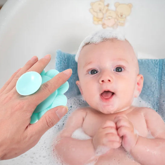 Brosse cheveux pour bebe bain calme