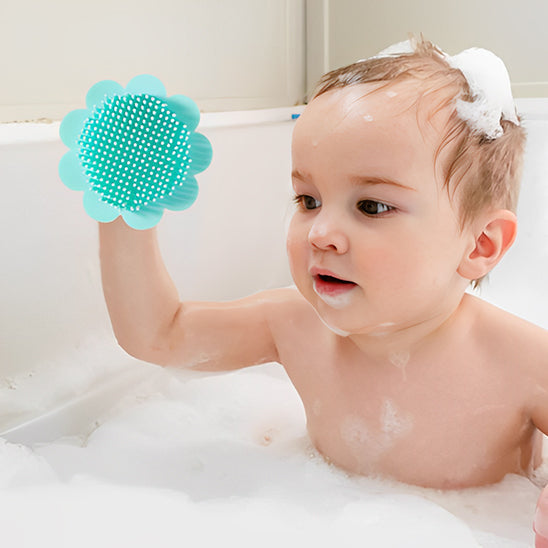 Brosse cheveux pour bebe bain