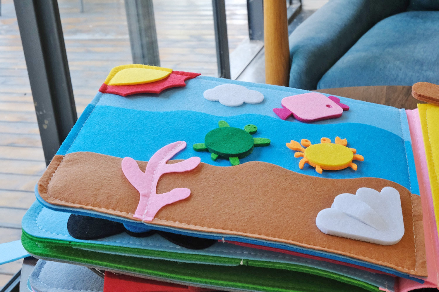 Livre sensoriel Montessori | SensoryBook™ Jouons tous